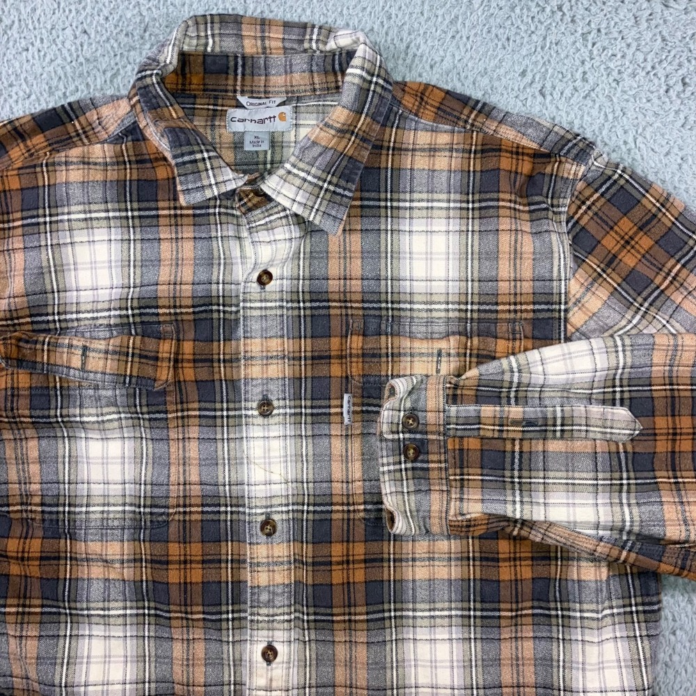 Carhartt Shirt Men XLOriginal Fit Heavyweight Flannel Shacket Outdoor Workwear